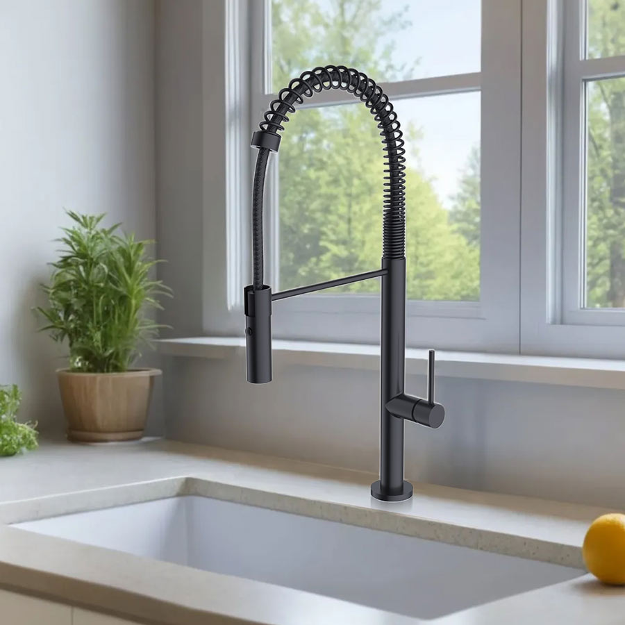 Mirozza Matte Black Kitchen Faucet