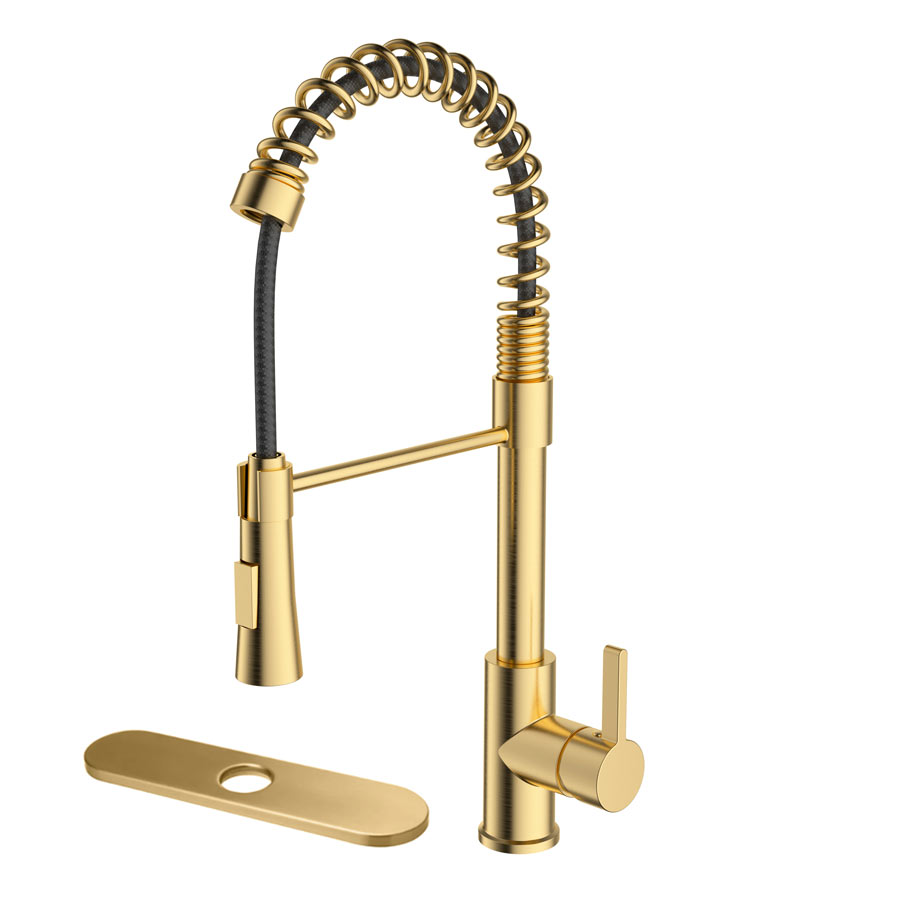 spiral gold faucet